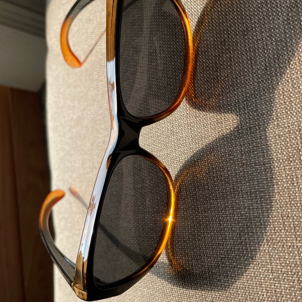 Stylish Black and Burnt Orange FitOver Sunglasses NWT